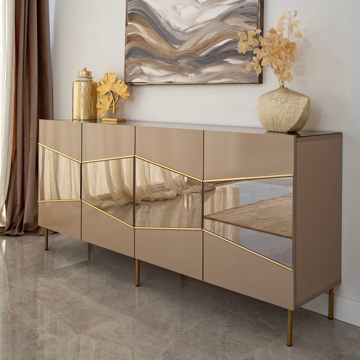 Hanah Home Consola en Bronce y Oro Hanah Home Consola en Bronce y Oro